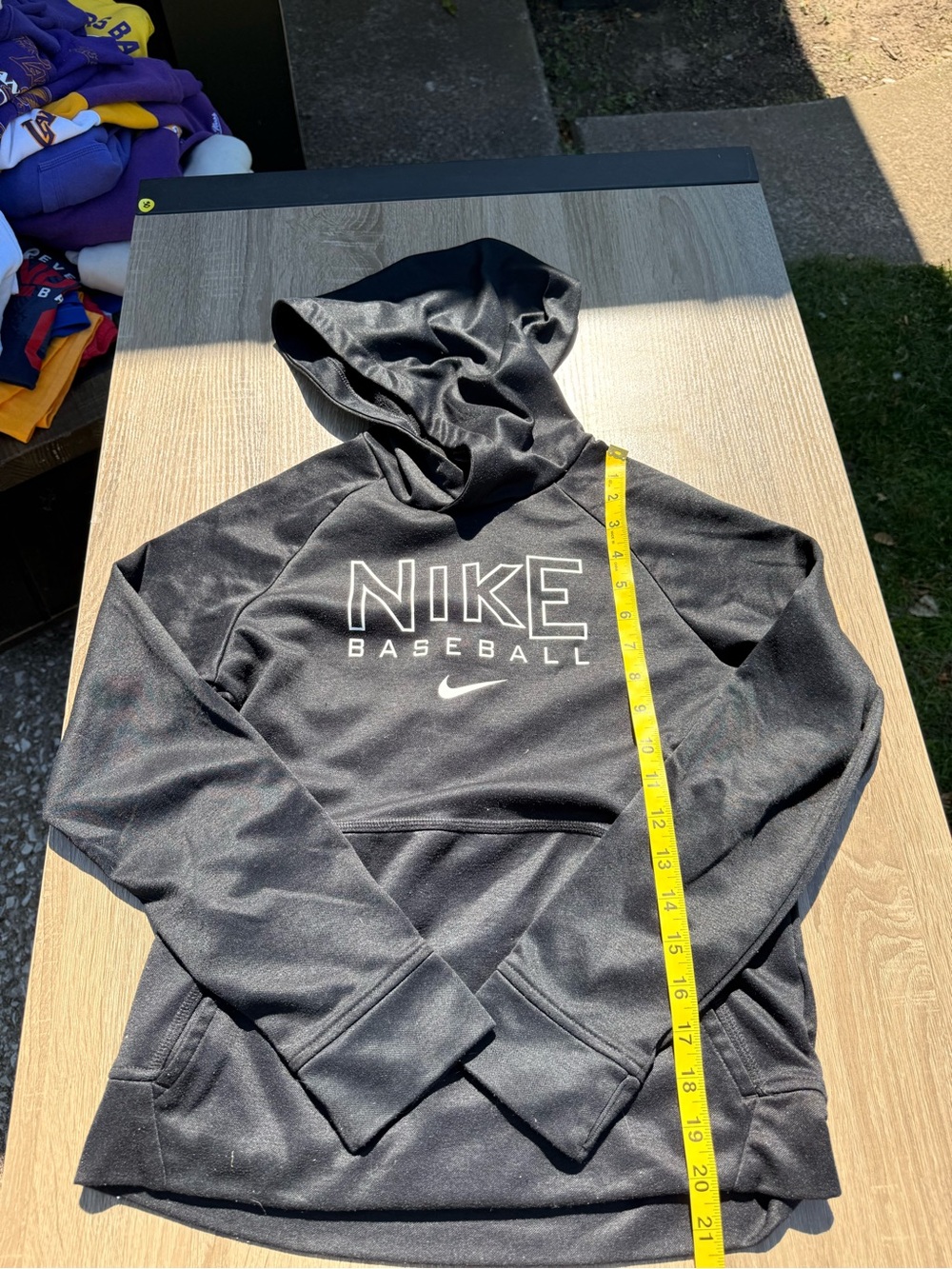 Nike Black Baseball Hoodie with White Logo